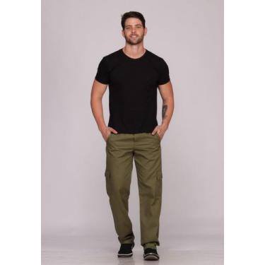 Imagem de Calça masculina reta em Sarja Verde Claro - macaw, Verde claro, M