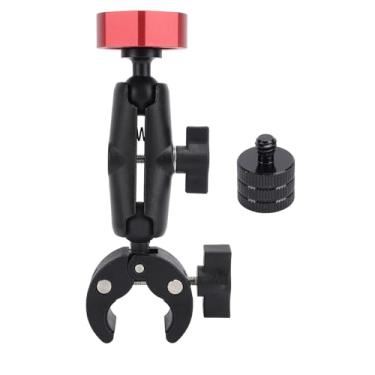 Imagem de Montagem de braçadeira de ângulo ajustável Munefe, montagem de grampo ajustável multifuncional, montagem câmera do braço mágico, adequado para trailer, motocicleta, etc. (Vermelho)