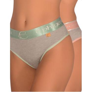 Imagem de Kit 2 Calcinha Cós Alto Elástico Confortável Lingerie Feminina Moda In