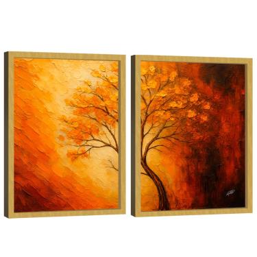 Imagem de Quadro Decorativo Árvore da Vida Espatulada Duo