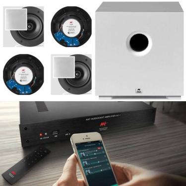 Imagem de Amplificador AAT AUDIOCAST AC-1 G2 + 4 Cxs NQ6 + Sub Branco