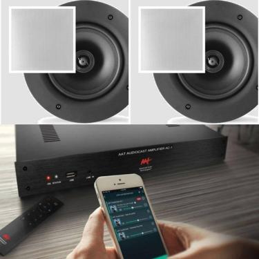 Imagem de Amplificador AAT AUDIOCAST AC-1 G2 + 2 Caixas NQ6 WI-FI + BT
