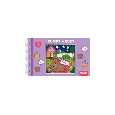 Imagem de Livro Colorir Capa Dura Espiral Urso Comfy E Cozy 48 Desenho