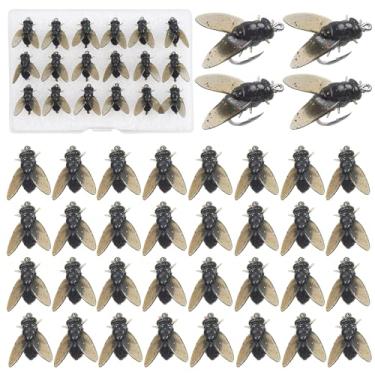 Imagem de Bionic Isca de pesca com mosca, kit de iscas para moscas, anzol, iscas macias, secas, molhadas, pequenas iscas artificiais macias, adicionar peixe, truta, jig, iscas de natação, atrativo de pesca para