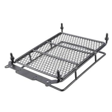 Imagem de Domary Rack de Teto de Bandeja de Bagagem de Metal para 1/10 Carro de Rastreador RC, Aço, Leve, Fácil Instalação, CC01 CR01 D90 SCX10 (M 300ml 6,8x9.3cm / 2.7x3.7inin)