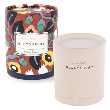 Imagem de Amélin Archive Vela de mistura de cera de soja de 255 g inspirada no vintage, vela de vidro com caixa de presente e notas de fragrância de gerânio, bergamota, jasmim e cedro (Bloomsbury)