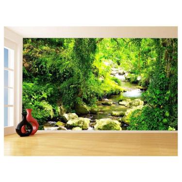 Imagem de Papel De Parede Floresta Tropical Riacho Água 3,5M Xna232