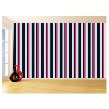Imagem de Papel De Parede 3D Listras Coloridas Verticais 3,5M Lst25
