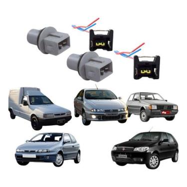 Imagem de Kit 2 Soquete+ 2 Conector Da Lanterna Lâmpada T10 Linha Fiat - DPAULA