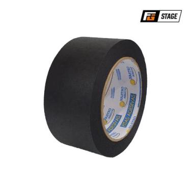 Imagem de Fita Crepe Preta 48mm x 50m - Alta Qualidade e Resistência - nastro
