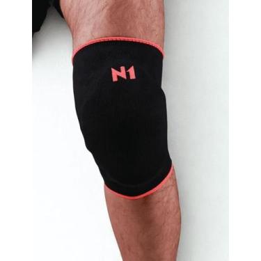 Imagem de Joelheira  Com Proteção  Slide - N1 Sport, Preto, Laranja, GG