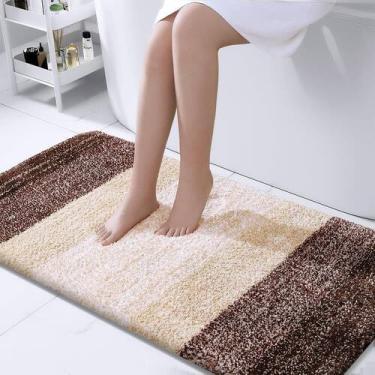 Imagem de Banheiro Bath Runner OLANLY 120x60cm Microfibra Marrom