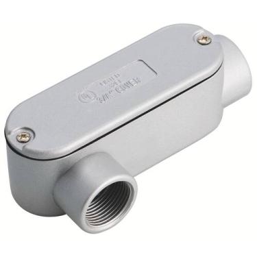 Imagem de Condulete fixo ovalado 3/4" tipo "LR" - com tampa / rosca BSP / com pi