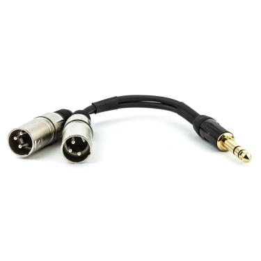 Imagem de Cabo Adaptador P10 Estério Para 2 XLR Macho - 50 cm