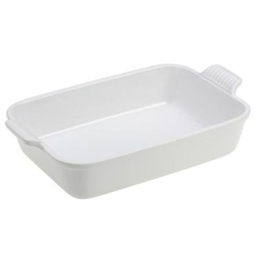 Imagem de TRAVESSA LE CREUSET HERITAGE RETANGULAR EM CERÂMICA 26CM BRANCO COTTON 71102264310001