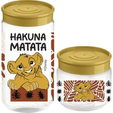 Imagem de Kit de Potes Plásticos, Tiba,O Rei Leão, 160 ml e 350 ml, 2 Unidades