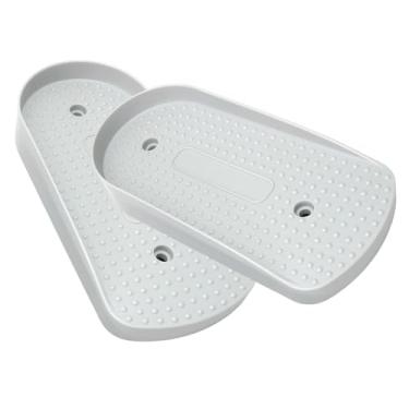 Imagem de Aymzbd 2 peças de pedal de escada, peças de máquina de escalada, apoio para os pés, equipamento de fitness para exercícios, Cinza