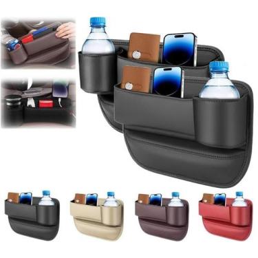 Imagem de Porta-copos de couro para carro Gap Bag, pacote com 2 unidades com sup