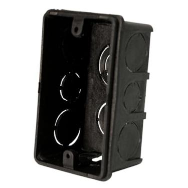 Imagem de Kit Caixinha de Energia Tomada Iluminação 4x2 Preta Reforçada plástico PVC/ABS Jt Home (1)