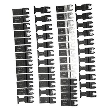 Imagem de 50pcs Mixados Lâminas de Serra Oscilantes Bi-Metal Ferramenta de Corte/percussão de Kits de Liberação Rápida Bi-Metal, Incluem Lâminas de Metal, Madeira e Corte Final, Marcadores