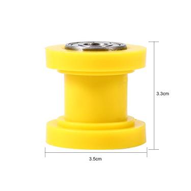 Imagem de aqxreight Rolo Tensor de Corrente de Transmissão de 10 Mm Roda Guia Dirtbike Pit Bike Amarelo Serviço Pronto para Uso Este Rolo Anexado 2 de Corrente Completa Novo Controle Deslizante de de Pesada