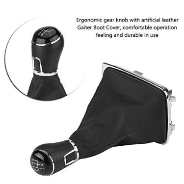 Imagem de Generic Botão de Mudança de Marcha de 5 Velocidades Premium + Capa de Bota de Polaina Adequada para 7 MK7 2013-2018