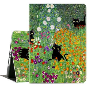 Imagem de Capa para iPad 9ª geração, iPad 8ª geração, iPad 7ª geração, capa para iPad 9ª geração de 10,2 polegadas, proteção à prova de choque, suporte ajustável com vários ângulos, despertar/hibernar, jardim