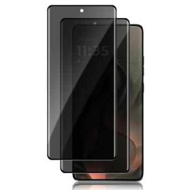 Imagem de CeiLarv 2 peças de vidro temperado para Motorola Edge 2025 protetor de tela de privacidade [anti-espião] [anti-arranhões] [dureza 9H] vidro temperado para Motorola Moto Edge 2025 5G