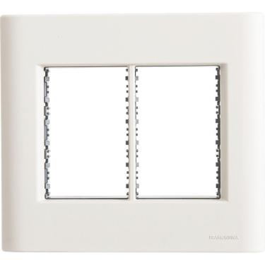 Imagem de Placa 6 Postos 4x4 Tramontina Giz Branca Soft Touch Com Suporte