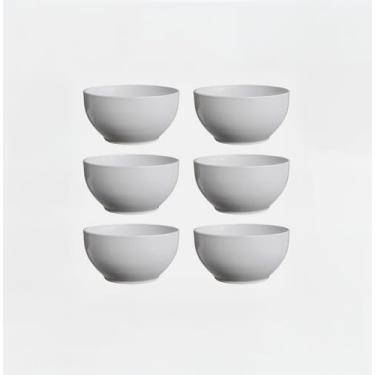 Imagem de Kit 6 Cumbuca Capri 440ml Porcelana Tigela Sopa Caldo Açai Porcelana Branca