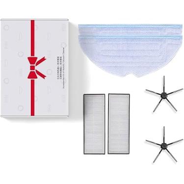 Imagem de Conjunto de acessórios originais oficiais compatíveis com Roborock S8/S8+/S7/S7 MaxV/S7 Max Ultra/S7 MaxV Ultra/S7 Pro Ultra, kit de acessórios com 2 panos VibraRise, 2 filtros HEPA e 2 escovas