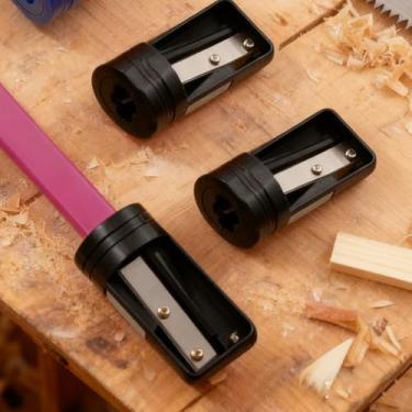 Imagem de 1 cortador de apontador de lápis de carpinteiro para carpinteiro plano, acessórios de afiação manual portátil (preto)