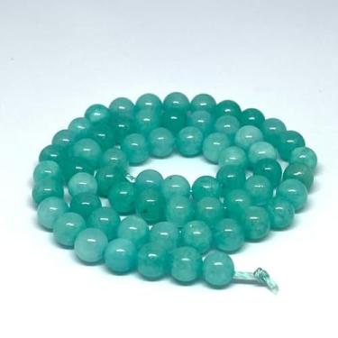 Imagem de Fio de Pedras Naturais 6mm Lapidadas para Pulseiras e Colares Contas para Artesanato e Bijuterias (Água Marinha)