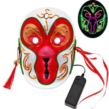 Imagem de Máscara Peking Opera Full Face El Flashs Luminous PVC 127,5g