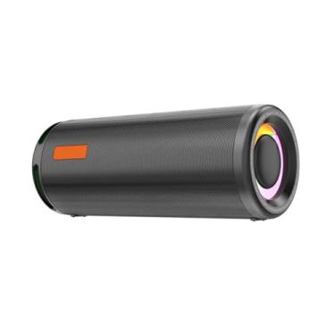 Imagem de Caixa de Som Bluetooth Portátil 50W RMS com Bateria 8000mAh, Iluminação LED RGB, Entradas USB/TF/AUX, Rádio FM, Full Range, À Prova d’Água e Design Robusto para Festas, Viagens e Uso Diário