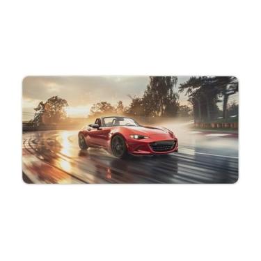 Imagem de HouLaiZhe Drift JDM Mx5 Cool Large Gaming Mouse Pads Tapete de Mesa Base de Borracha Antiderrapante Laptop Acessórios de Computador Suprimentos Bloco de Escrita para Escritório Casa 30 x 60 cm
