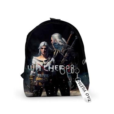 Imagem de Mochila escolar Wiedzmins Geralts Cartoon para crianças