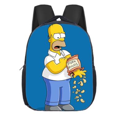 Imagem de Mochila escolar infantil Simpsons em poliéster com impressão 3D