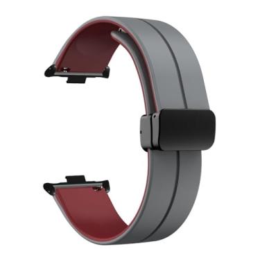 Imagem de XLCZMYL Pulseira de silicone para Xiaomi para Redmi Watch 4, acessório de pulseira de substituição para Mi Band 8 Pro, cinza vinho, para Redmi Watch 4