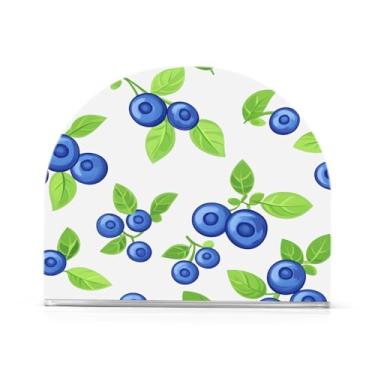 Imagem de xigua Porta-guardanapos de acrílico, porta-guardanapos de mirtilos frescos para mesas cozinha restaurante decoração de casa, suporte decorativo moderno para guardanapos de coquetel de papel de jantar