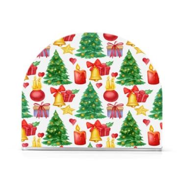 Imagem de Qilmy Bonito suporte de guardanapo de acrílico para árvore de Natal, porta-guardanapos para mesas cozinha restaurante decoração de casa, suporte decorativo moderno para guardanapos de coquetel de