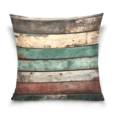 Imagem de Burbuja Capas de almofada de madeira velha para sofá, sala de estar, quarto, capa de almofada de veludo macio, decoração de casa, 51 x 50 cm
