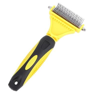 Imagem de Sanpyl Pente de Desmatação para Animais de Estimação, Aço Inoxidável, Ergonômico, Ancinho para Remoção de nó de Cachorro e Gato, Adequado para Cães Médios e Grandes