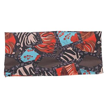 Imagem de CUOFYUNL feminino impresso moda bandana esportes yoga corrida treino elástico faixa de cabelo presente (Preta)