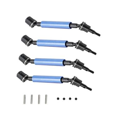 Imagem de ZEZEFUFU 4 peças Harden 45# Eixo de acionamento dianteiro e traseiro de aço para peças de carro RC Arrma Senton Typhon Granite 4X4 1/10 RC