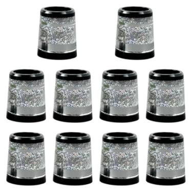 Imagem de Baoblaze Conjunto de 10 ponteiras de golfe, adaptadores de borracha elegantes para hastes de tacos de golfe, ideais para treino de encaixe de hastes, Argent