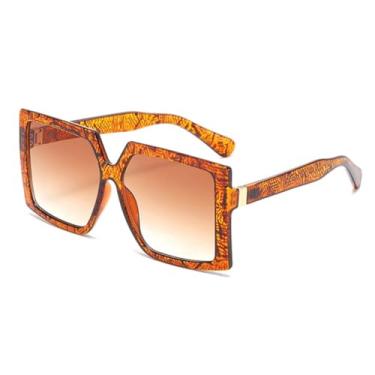 Imagem de HPIRME Óculos de Sol Femininos e Masculinos com Armação Grande em Metal, Estilo Vintage, Luxo, para Uso Externo, Dirigindo, com Proteção UV400 (Flor Amarela Chá)