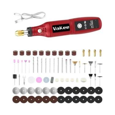 Imagem de Furadeira Elétrica Mini Sem Fio USB Vakee, Ferramenta Rotativa Portáti