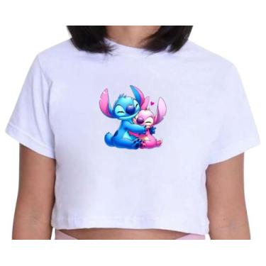 Imagem de Cropped Blusinha Infantil Estampa Personagem Animação Infantil Azul Di