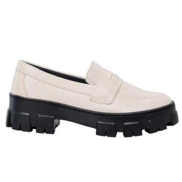 Imagem de Mocassim Tratorado Feminino Social Casual Couro Estilo Clássico Confor